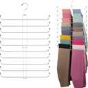 ZEDODIER Legging Organizer for Closet, 2 Pack Rotatable Yoga Pants Hanger for Women's XS-XL and Girls' Leggings, Holds Up to 40 Pairs, Space-Saving Closet Organizers and Storage, Silver