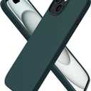 ORNARTO Compatible with iPhone 15 Case 6.1, Slim Liquid Silicone 3 Layers Full Covered Soft Gel Rubber Phone Case, Anti-Scratch Shockproof Protective Cover 6.1 Inch, Olive Green