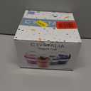 Crystalia 4 Pack 17 oz On The Go Yogurt Parfait Cups with Lids & Spoons - Breakfast Plastic Bowls with Topping -Cereal Oatmeal Salad or Fruit Container for Snack Box