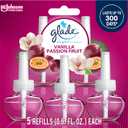 Glade PlugIns Refills Air Freshener, Scented and Essential Oils for Home and Bathroom, Vanilla Passion Fruit, 3.35 Fl Oz, 5 Count