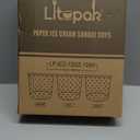 LITOPAK 120 Pack 12 oz Ice Cream Cups, Disposable Dessert Cups for Cold or Hot Food, Coloured Paper Dessert Bowls for Soups, Sundaes, and Ice Cream
