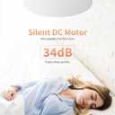 Low Profile Ceiling Fans with Lights, 20" Flush Mount Ceiling Fan with Light, Boho Bladeless with 6 Speeds, Rattan Remote Control for Bedroom, Nursery, Living Room