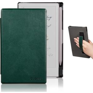 CoBak Case with Hand Strap for Remarkable Paper Pro Move 7.3" 2025 Released - Smart Auto Sleep/Wake Folio Lightweight Protective Cover with Built-in Pen Holder and Nibs Holder (Green)