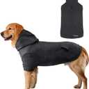 Basic Dog Hoodie Sweatshirts, Pet Clothes Hoodies Sweater with Hat and Leash Hole, Soft Cotton Outfit Coat for Large Medium Small Dogs, Dark Grey (Medium)