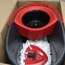 O-Cedar EasyWring Microfiber Spin Mop, Bucket Floor Cleaning System, Red, Gray, Standard