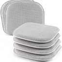 SWEMSTAR Chair Cushions - 15"*17" Kitchen Dining Chair Pads Foam Seat Cushion for Chairs Barstool Cushions Non Slip Seat Pad (6 PCS, Light Grey)