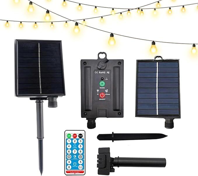 Ranley Solar Panel with Plug Outlet, Waterproof 31V Outdoor Solar Panel with Outlet, Tools & Home Improvement for Garden Outdoor Farm Tent Fishing Patio Yard Pathway Shed Indoor