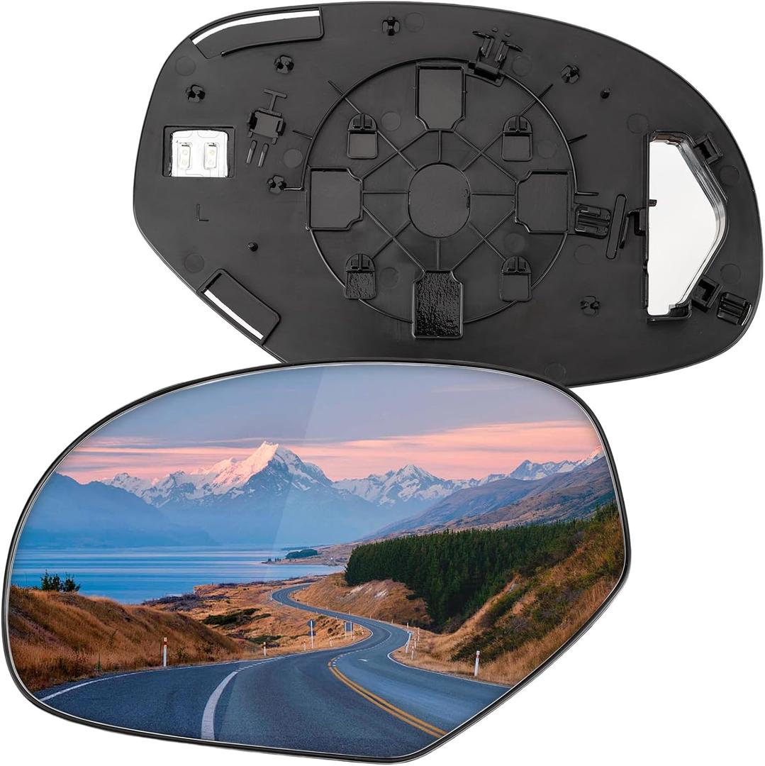 Driver Side Mirror Replacement for Chevy Silverado Suburban Tahoe Avalanche, for Escalade, Sierra Yukon, 2007-2014 - Left Side Mirror Glass, Rear View Mirrors Glass with Power Heated