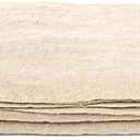 LinenMe 0299105 90" X 102" Stone Washed Bed Linen Flat Sheet, Standard, Natural