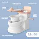 Jool Baby Real Feel 2-in-1 Potty with Wipes Storage, Flushing Sounds & Disposable Liners - Realistic Toilet - Easy to Clean & Assemble (Pink)