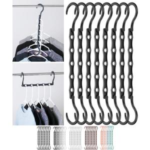 Mr. Pen- Space Saving Hangers, Black, 8 Pack, Clothes Organizers, Shirt Hangers, Magic Closet Space Savers
