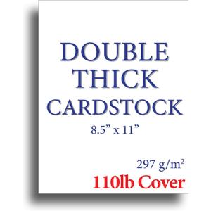 110lb Cover Ultra Heavyweight Double Thick Cardstock - Bright White - 8.5" x 11" - For Inkjet/Laser Printers (100 Sheets)