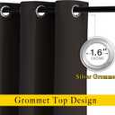 NICETOWN Bedroom Blackout Curtains and Drapes - Energy Smart Thermal Insulated Solid Grommet Blackout Draperies for Living Room (2 Panels, 52 inches x 84 inches, Toffee Brown)