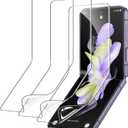 YEUEZHY for Samsung Galaxy Z Flip 4 Screen Protector [Not Glass], Clear Flexible Protective TPU Film Full Coverage for Galaxy Z Flip 4 Accessories, 3 Pack