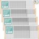 Hicarer 4 Pcs Expandable Window Screen Adjustable Sliding Window Screen Mesh with Zinc Plated Rails and Varnished Wood Ends Replacement Window Screens for Home(18 Inches High x 25-45 Inches Wide)