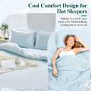 WhatsBedding 3 Pieces Duvet Cover Set Twin Size - Prewashed Bedding Set, Extra Comfy & Breathable Cooling Comfoter Cover, 1 Duvet Cover and 1 Pillowcase, 68x90 (Light Blue, Twin)