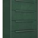 tinge Naima 5-Drawer Premium Fabric Dresser for Bedroom, Waterproof, Green, 14"D x 23.5"W x 41.8"H