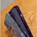 Spevert Magnetic Clear Case for iPhone 13 Pro Max with Camera Lens Protector Full Protection Case Compatible with MagSafe Elegant Anti-Scratch Case Cover 6.7 Inch (Purple)