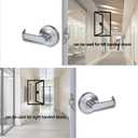 Heavy Duty Commercial Passage Door Lever, Satin Chrome Finished Non-Locking Grade 2 Door Handle, UL 3 Hour Fire Rated Ergonomic Lever for School/Hotel Hallway, 70mm Latch
