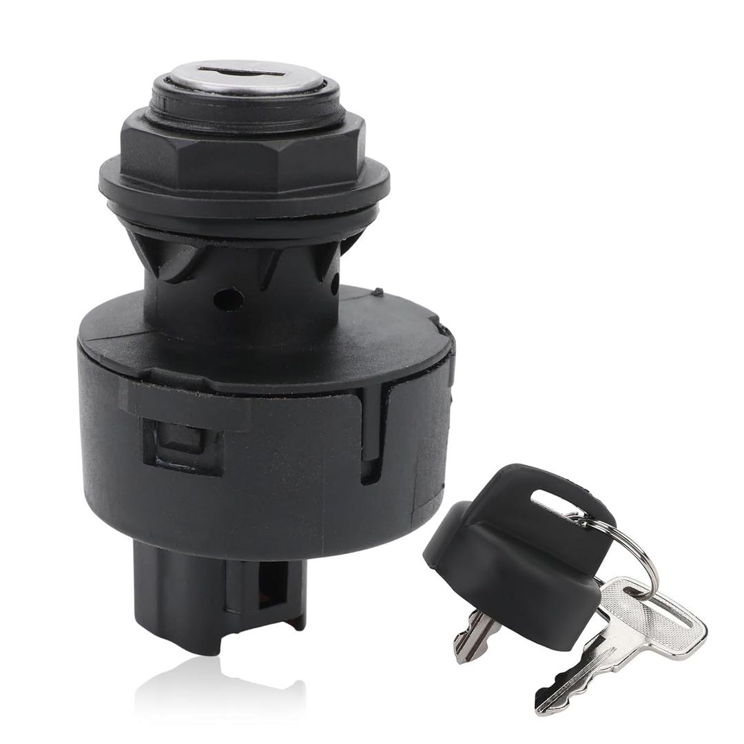 Golf Cart Ignition Key Switch Compatible with Yamaha G22 G29 Drive 2 Replacement for JW1-H2510-00 JU2-H2510-20 JU2-H2510-10 with 2 Standard Keys for Electric Gas 2 Position Black