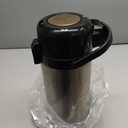 PARACITY Upgraded Airpot Coffee Carafe with Double Pump, Stainless Steel Drink Dispenser for Hot/Cold Beverage with Lazy Susan Base, Coffee Termos Para Cafe for Hot Cocoa for Parties (84.5 Ounces, Gold Brown)