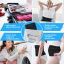 S Abdominal Binder Post Surgery - Elastic Waist Band for Stomach Support & Compression, Bariatric, Tummy Tuck | Latex-free, Breathable Belly Wrap Hernia Belt - (60" - 75") 3 PANEL - 9" BLACK