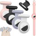 Hidden Airtag Holder for Kids, for Apple Air Tags-4 Pack GPS Tracker Case,Silicone Hidden Airtag Holder with PIn for Children, Elderly, Backpack,Luggage.