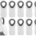 COOK WITH COLOR Bag Clips with Magnet- Food Clips, Chip Clips, Bag Clips for Food Storage with Airtight Seal Grip for Bread Bags, Snack Bags and Food Bags (White, Pack of 10)