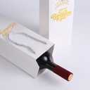 Tlenpo 8 Pcs Birthday Wine Gift Bags for Bottles, Gold Foil White Whiskey Tote for Birthday Party, Reusable, 230g Laminated for Extra Strength 13.7x3.8x3.8 Inches