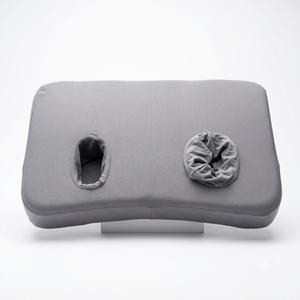 Cervical Neck Pillow, Memory Foam Pillows with Neck Support, Ear Piercing Pillow, Orthopedic Bed Pillow for Earplugs&Headphones, Gray 