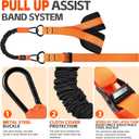 2 in 1 18PCS Heavy Resistance Bands & Assisted Pull Up Bands Combo 300LBS/225LBS with Non-Slip Handles, Ankle Straps, Door Anchor, Adjustable Bands & Foot Pedals for Strength Training