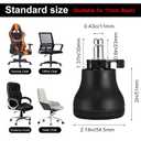 Bell Glides Replacement Office Chair Wheel, Swivel Caster Wheels to Fixed Stationary Castors,Switch Between Fixed and Smooth Sliding Computer Chairs Foot Pad for Hardwood Floors,Tile, Carpets(5pcs)