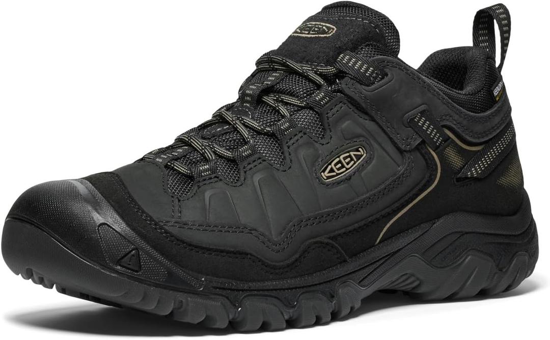 KEEN Men's Targhee 4 Waterproof Hiking Shoes (11.5, Black/Black/Black)