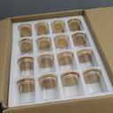 4OZ Glass Spice Jars with Bamboo Lids and 315 Labels, 32 Pcs Clear Food Storage Containers for Kitchen Sugar Salt Coffee Tea Beans