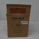 Topwit Electric Kettle Glass, For Hot Water, Tea and Coffee Dual Purpose Design, BPA-Free, 1L Pour Over Removable Stainless Steel Infuser, Auto-shut Off & Boil-dry Protect (Black)