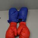 2 Pair Boxing Gloves for Men & Women, Boxing Training Gloves Suitable for Beginners & Kids, Shockproof Leather Sparring and Training Gloves Set (Blue-Red)