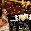 Funrous 16 Pcs Gold Black Christmas Bags with Tissue Paper Xmas Black and Gold Gift Bags Metallic Gold Black Goody Treat Bags with Handles for Christmas Thanksgiving Candy Cookies Party Supplies