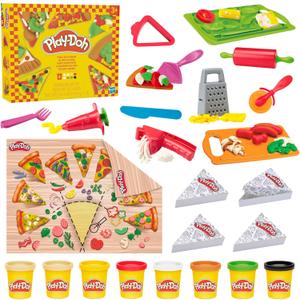 Play-Doh Pizza Slice Playset, Play Food Kitchen Toys for Kids, Arts & Crafts for Boys & Girls 3+ 