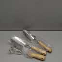 Classic 3-Piece Garden Tool Set - Durable Stainless Steel with Wood Handles. Trowel, Rake & Transplanter for Easy Digging, Weeding & Planting - by Truly Garden