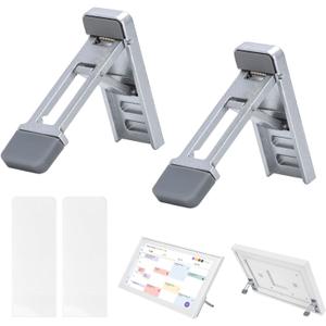 Calendar Stand Compatible with Skylight 15", 1 Pair Desktop Stand for Digital Calendar, Heavy Duty Metal, 3-Level Tilt Adjustment Height, with Non-Slip Rubber Pads, Accessories for Digital Calendars
