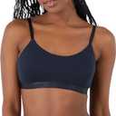 Hanes Women's Originals Supersoft String Bralette, Pullover Bra, Scoop Neckline, X-Large, Black
