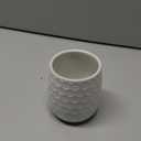 Brush Holder for Bathroom - Ceramic Toothbrush Cup White Toothbrush Holders Countertop, Makeup Brush Holder Pen Holder, 3.62" x 3.62" x 3.93", ANTIS'S HOME