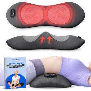 SmoothSpine Triple Fusion Back Massager - The Official Smooth Spine Massager with Heat - Design to Support Lower Back Comfort, Relaxation Device for Home Use (Triple Fusion Back Massager)