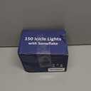 Christmas White Icicle Lights with Snowflake, 150 LED Curtain Lights with 8 Lighting Modes, Plug in Twinkle Lights for Home Christmas Wedding Party Decoration