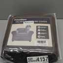 PrinceDeco Velvet Plush Couch Cover Stretch 2 Piece Chair Cover Chair Slipcover Washable Furniture Protector Couch Soft with Elastic Bottom Armchair Cover Width Up to 49 Inch(Small, Brown)