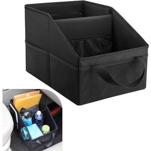 Car Seat Organizer, Back Seat Organizer, Collapsible Small Car Seat Storage Organizer with Handles and Mesh Pockets, Auto Backseat Organizers for Front/Rear Consoles Back Seats Traveling