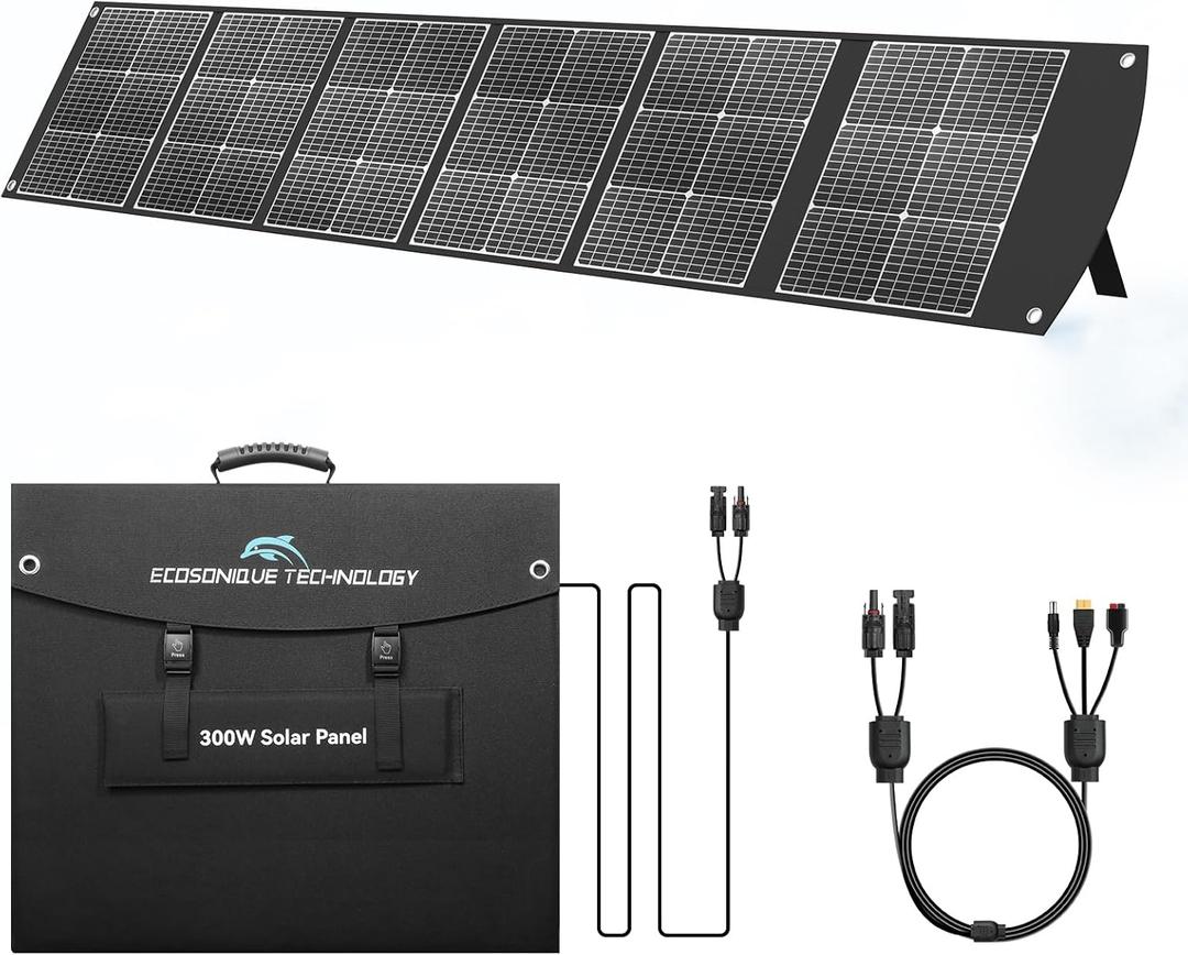 Ecosonique 300W Portable Foldable Solar Panel 40V MC4 for Power Stations
