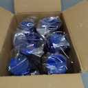 Nervure 240 PCS Blue Plastic Cups - 9Oz Gold Rimmed Plastic Cups - Heavy Duty Disposable Blue Cup with Gold Rim Perfect for Weddings, Receptions & Parties