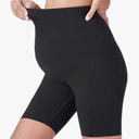 Baby Bump Premium Maternity shorts pockets Shapewear High Waisted Mid-Thigh Pregnancy Underwear Chaffing Soft Adominal Support 2 packet, M