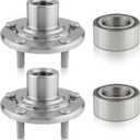 Pair of Front Wheel Hub Bearing Assy for Honda Accord 2008-2012, Crosstour 2010-2015, Accord Crosstour 2010-2011, Acura TSX 2009-2014, Replace OEM Part# 44300TA0A62, 44600TA0A00, 510095